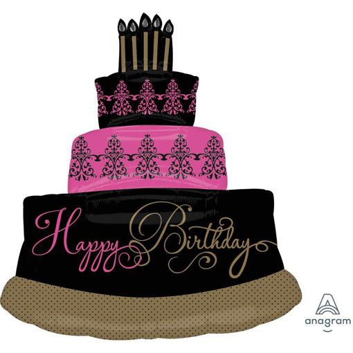 Picture of HAPPY BIRTHDAY CAKE FOIL BALLOON - 71X81CM